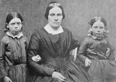 John Brown's wife, Mary, with daughters Annie and Sarah, ca. 1851